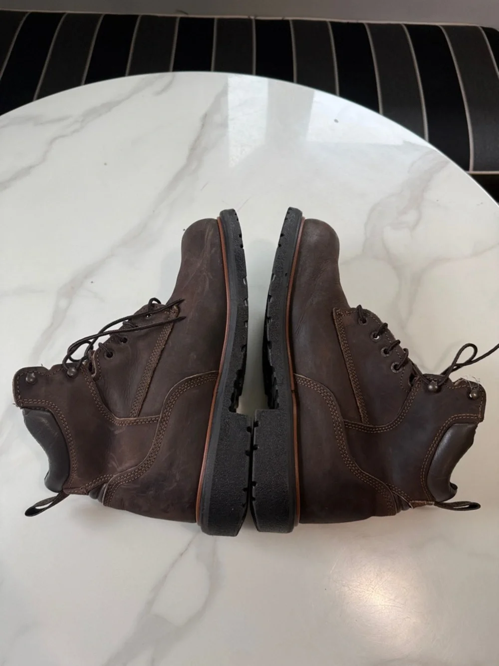 Red Wing Shoes Brown Leather Lace-Up Work Boots